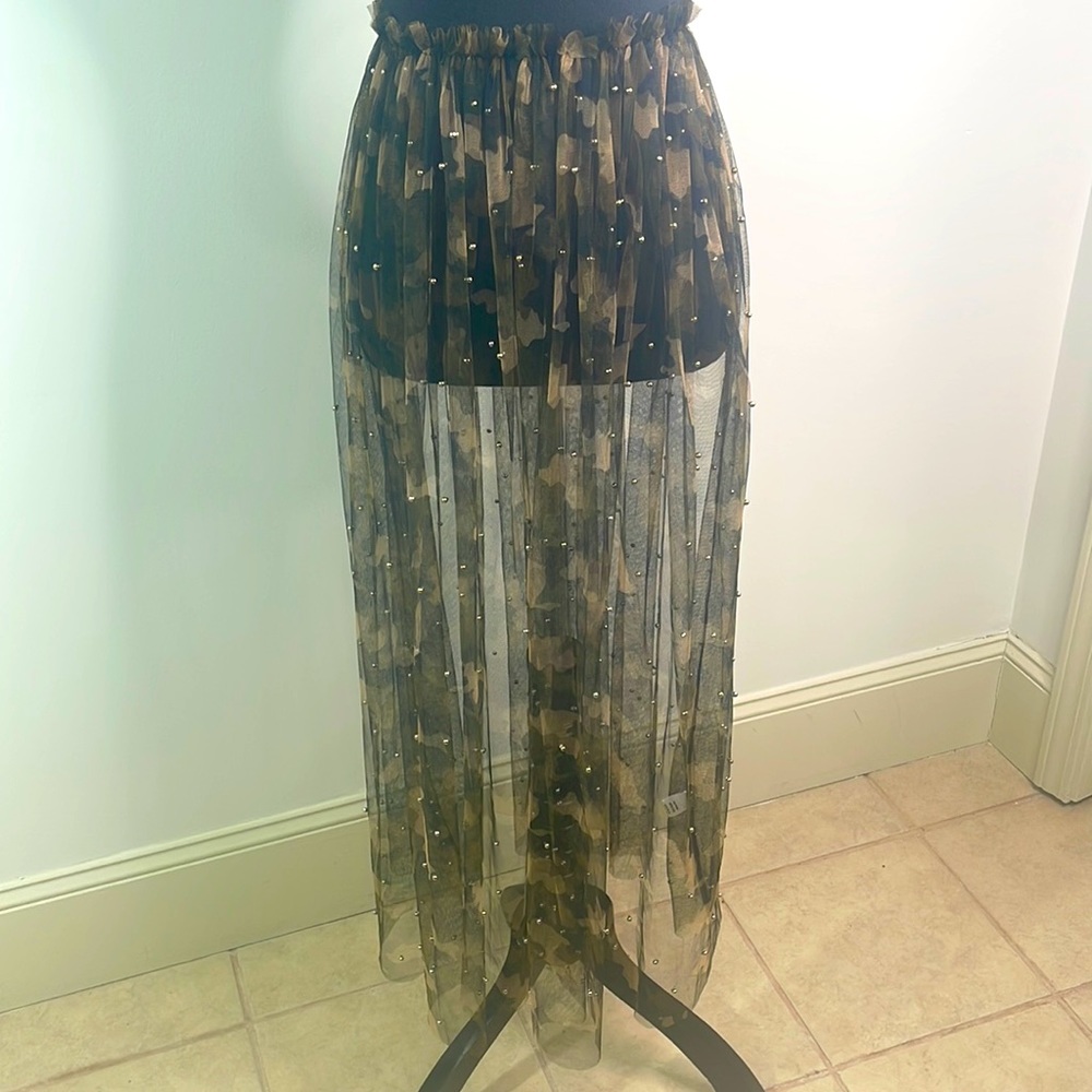 Camo See-Thru Skirt